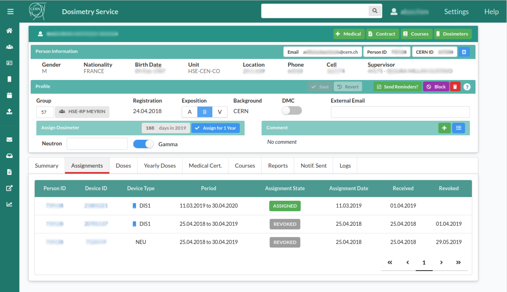 dosimetry app